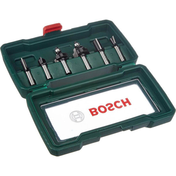 Набор комбинированных фрез Bosch Expert for Wood 8 мм, 6 шт